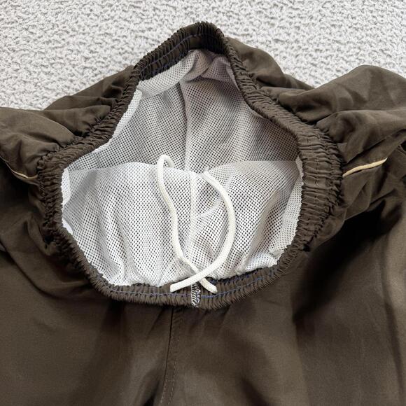 Nike Vintage Brown Swoosh Track Pants Mens L Lined Nylon Y2K Athletic Warm Up - Picture 6 of 7